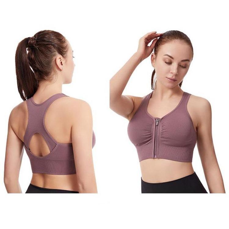 High Impact Shockproof Sports Bra for Women Plus Size Workout Running Yoga Bodybuilding Support Top with Zipper
