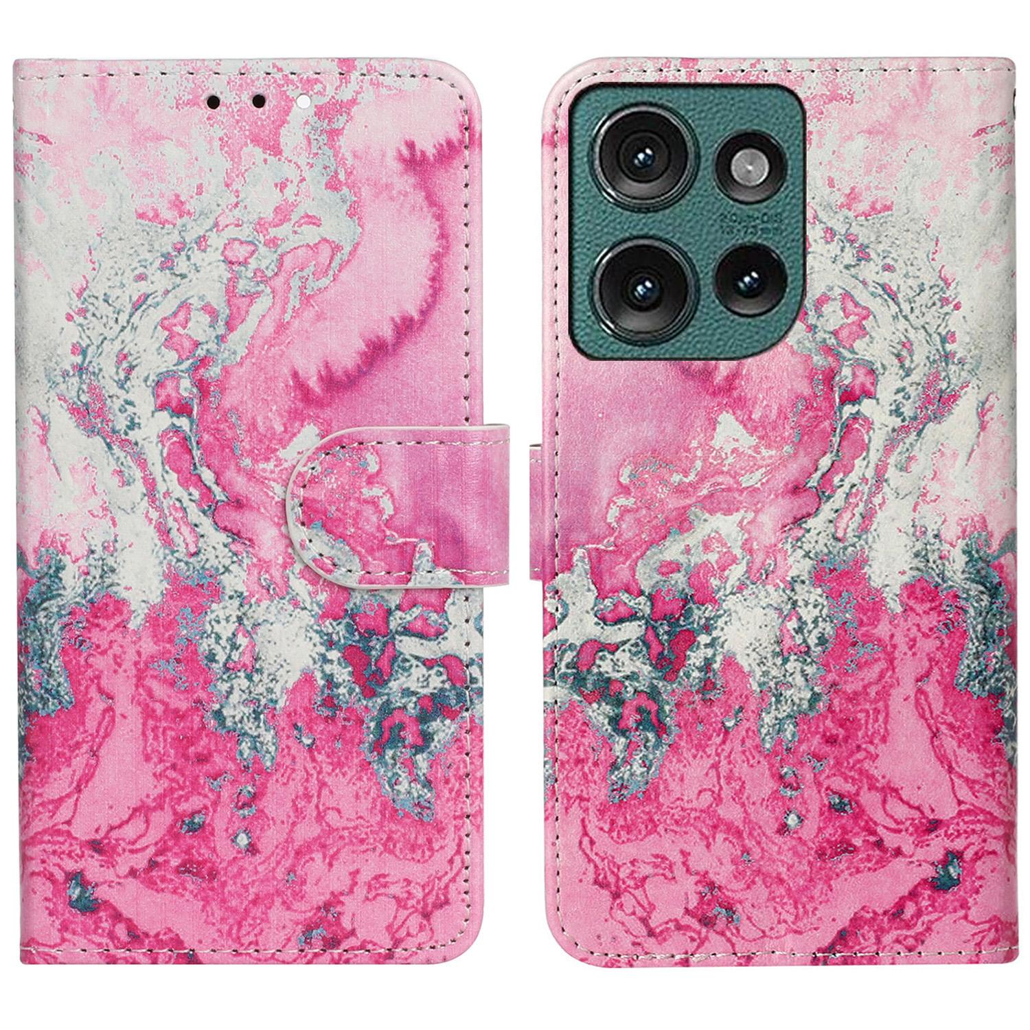 

For Motorola Edge 50 5G Case Pattern PU Leather Flip Phone Cover A
