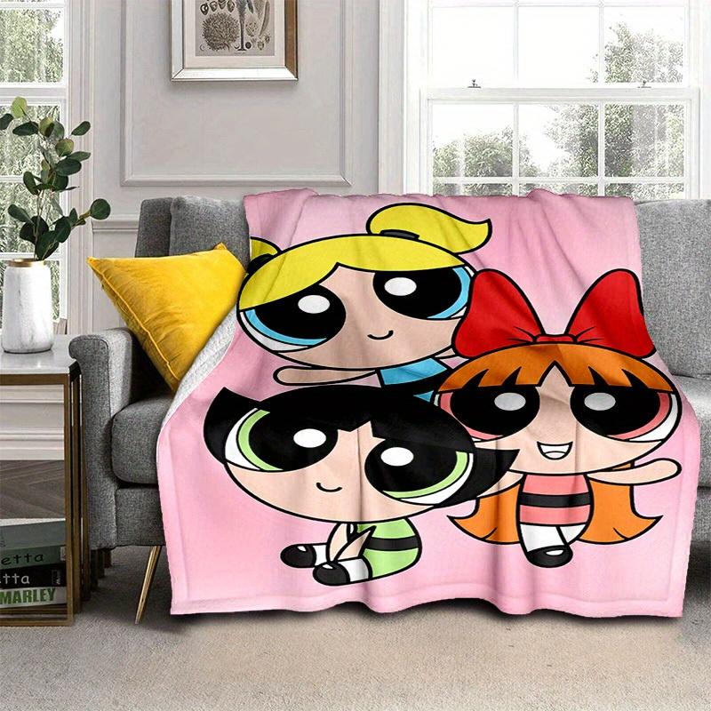 1pcPowerpuff Plush Blanket - Soft and Comfortable for All Seasons, Makes a Great Gift!A04303m