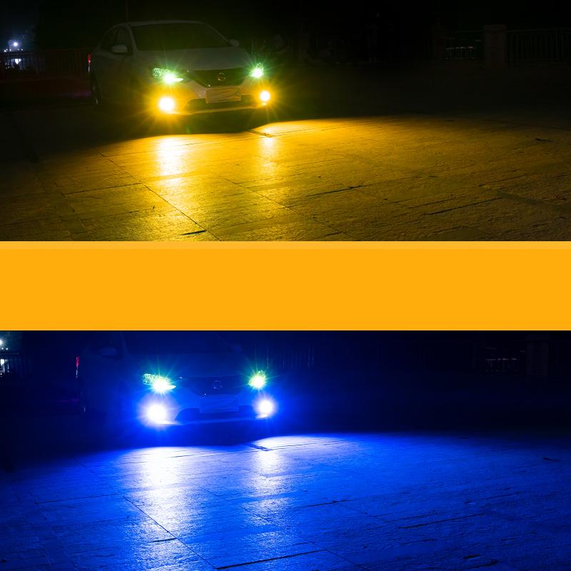 

2 шт. H3 H7 H16 H8 Автомобильные светодиодные противотуманные фары H11 Светодиодные двухцветные стробоскопические противотуманные фары HB3 9005 HB4 9006 Авто противотуманные фары H7 жёлтый/синий