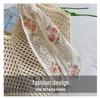 Women's Cotton Thread Knitted Shoulder Tote – Summer Large Capacity Floral Beach Bag