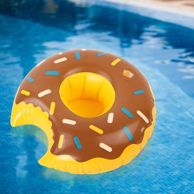 Opblaasbare Bekerhouder Draagbare Donut Drijvende Onderzetters Draagbare Opblaasbare Cirkel Onderzetters voor Vakantie Verjaardag Feest
