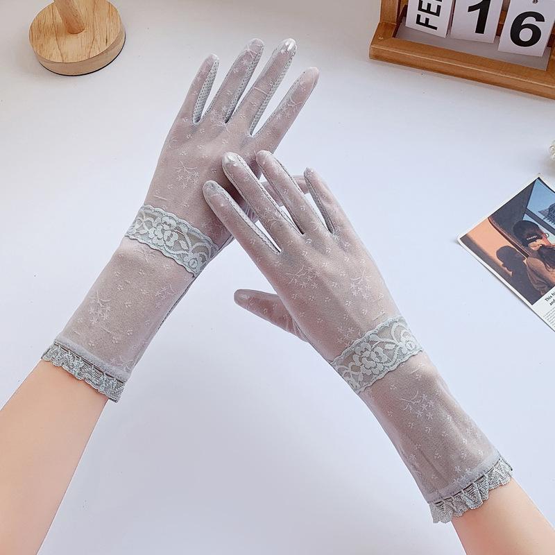 Sunscreen gloves summer thin ice silk UV protection