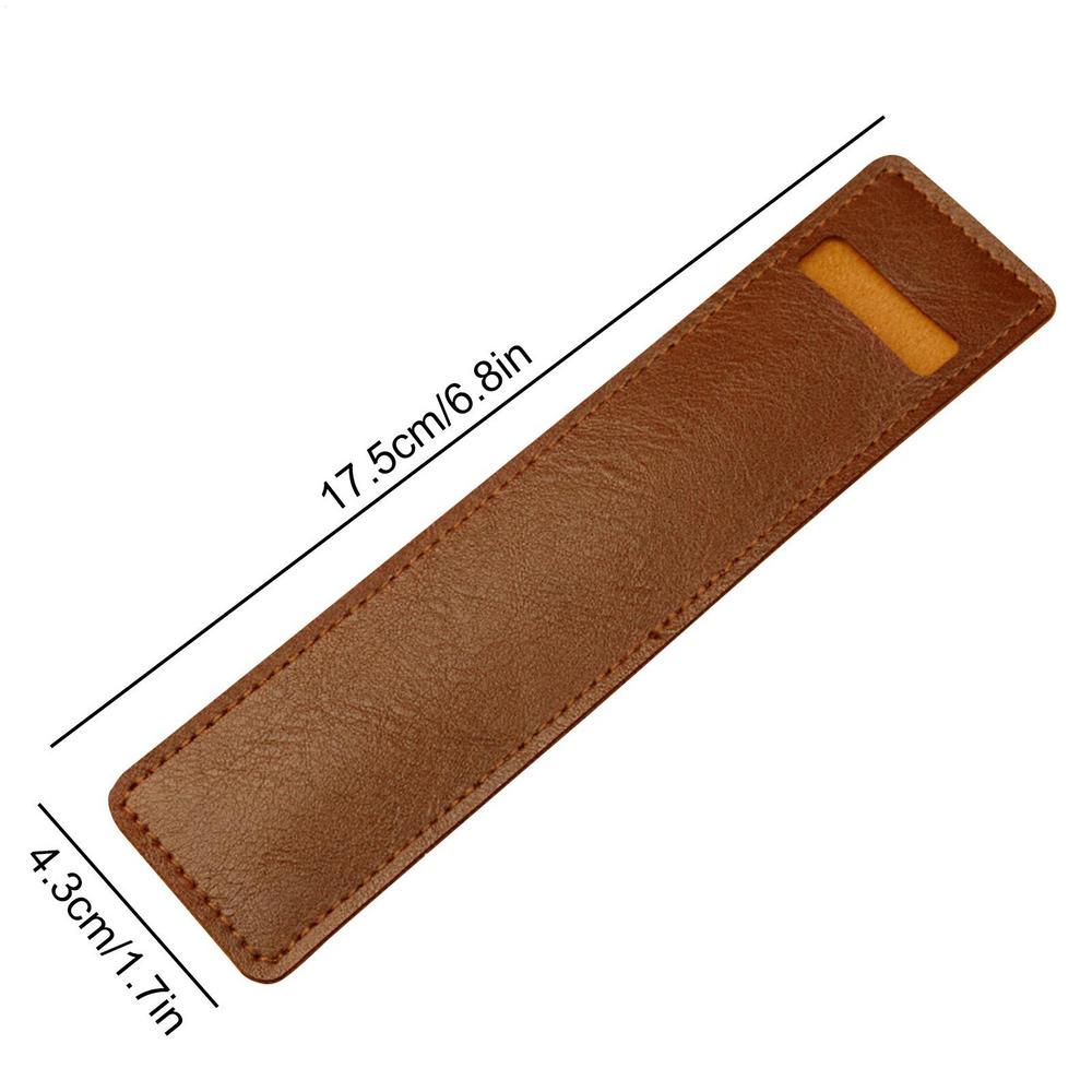 1PC Leather Pen Bag Fountain Pen Case Single Pen Pouch Sleeve Holder Pocket Protectors Pens Protection Bag Stationery