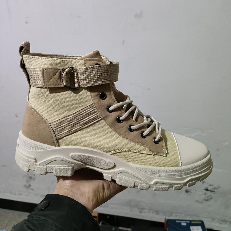 Ins Martin Boots 22 Spring and Autumn High-top Board Shoes British Breathable Canvas Boots