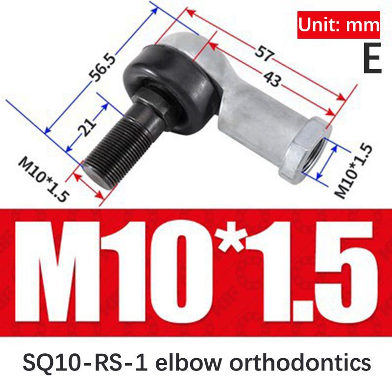 M5/M6/M8/M10/Jemný závit 90 stupňů Konektor kulový kloub Ložisko táhla