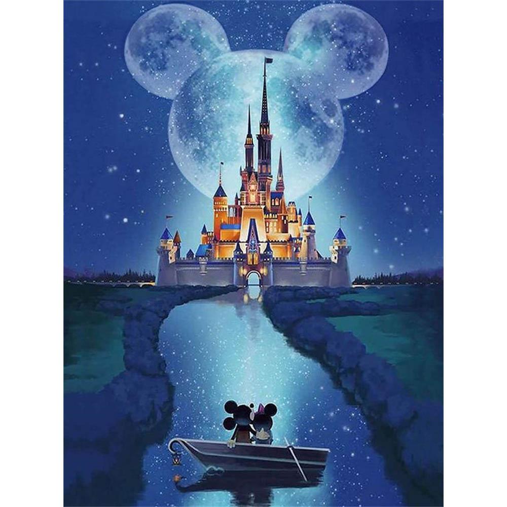 Disney Castl Diamond Painting Mickey Mouse Cross Stitch Minnie Mouse Full Round Embroidery Cartoon Mosaic New Arrival Home Decor