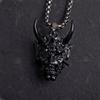Collana con ciondolo a forma di testa di toro nordico punk retrò per uomo, gioielli classici con personalità animale