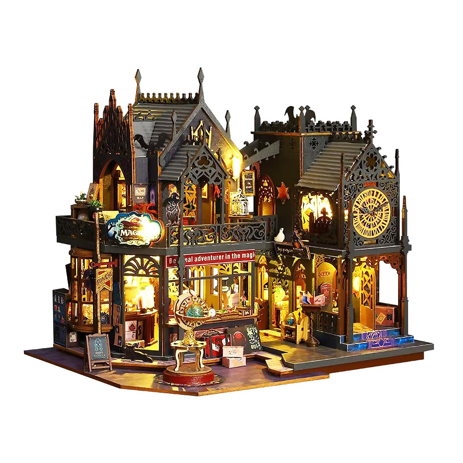 

DIY Miniature Dollhouse, 3D Miniature Holo-Magic Castle, Magnificent, Luxurious Handmade Craft Kit for Adults (ES012-A)