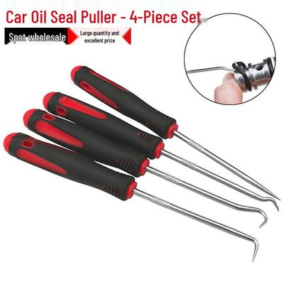 4-Piece Oil Seal Screwdriver & Hook Set for Tire Repair and Automotive Tool Use