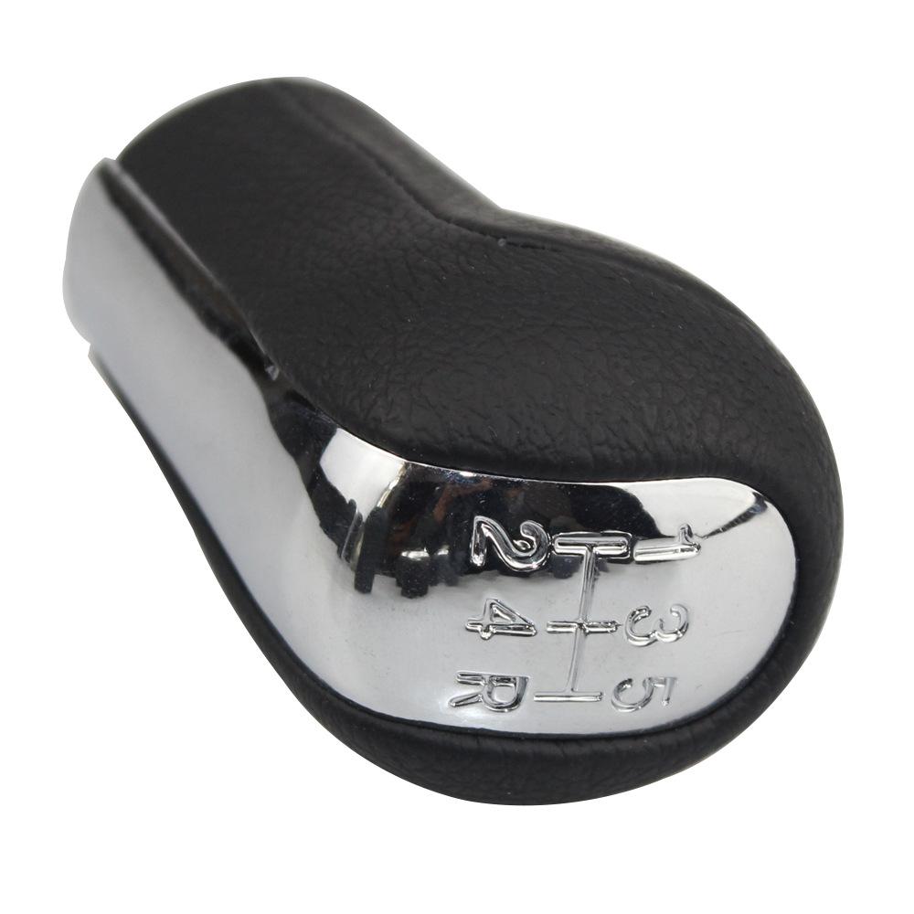 5 6 Speed Chrome Matte PU Leather Car Gear Shift Knob for TOYOTA Corolla RAV4 Verso Yaris Head Ball Gearshift Shifter Stick Pen