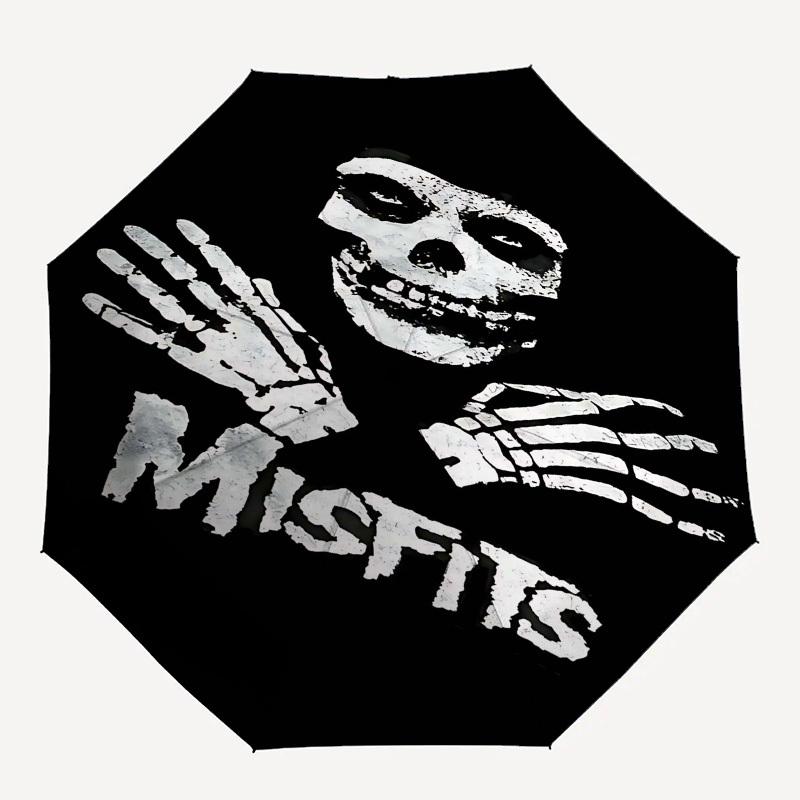 

1pc Misfits SkeletonOpen/Close Umbrella-Windproof, Compact Travel Umbrella, Sturdy 8-Rib Shaft1045
