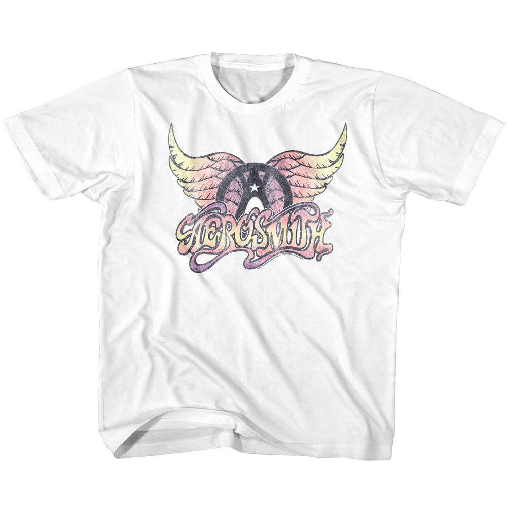 Aerosmith Pastel Wings Logo T Shirt Rock Band Album Concert Tour Merch