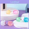 Adorable Glow In The Dark Miniature Pig Resin Desk Ornament For Fairy Garden