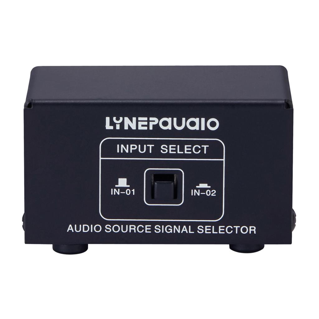 LINEPAUDIO Audio Switcher 3.5mm 2 In 1 Out / 1 In 2 Out A/B Switch Stereo Audio Splitter Box with
