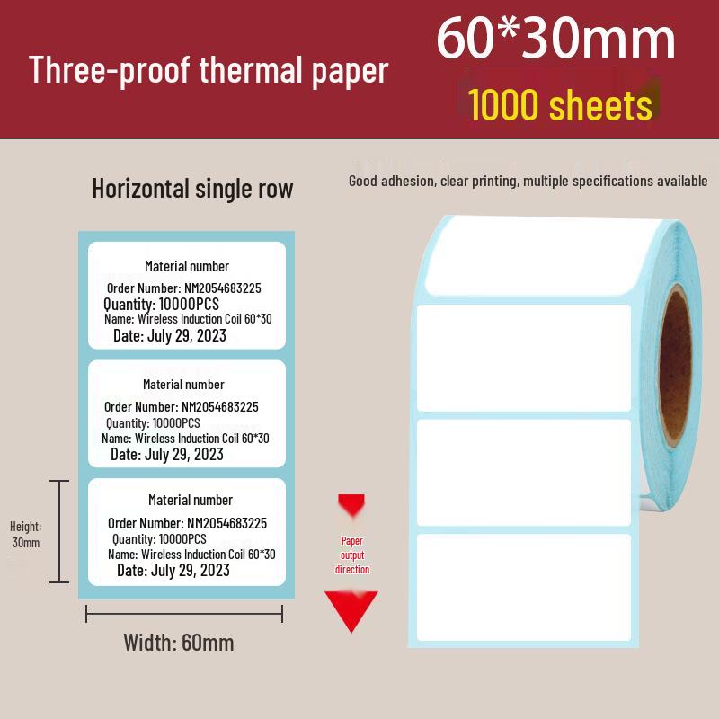 Waterproof Self-Adhesive Thermal Label Paper for ePacket Waybills, 100x150 Mm