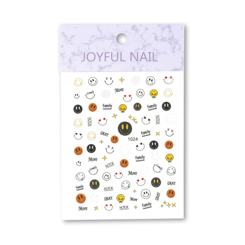 Naklejki Do Paznokci Cienkie Samoprzylepne Emoji Nr 1024