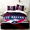 FC Dallas 3-teiliges Set Perfekt für das Schlafzimmer Bequemes Bettwäsche-Set enthält einen Bettbezug und zwei Kissenbezüge Ideales Geburtstags- oder Weihnachtsgeschenk