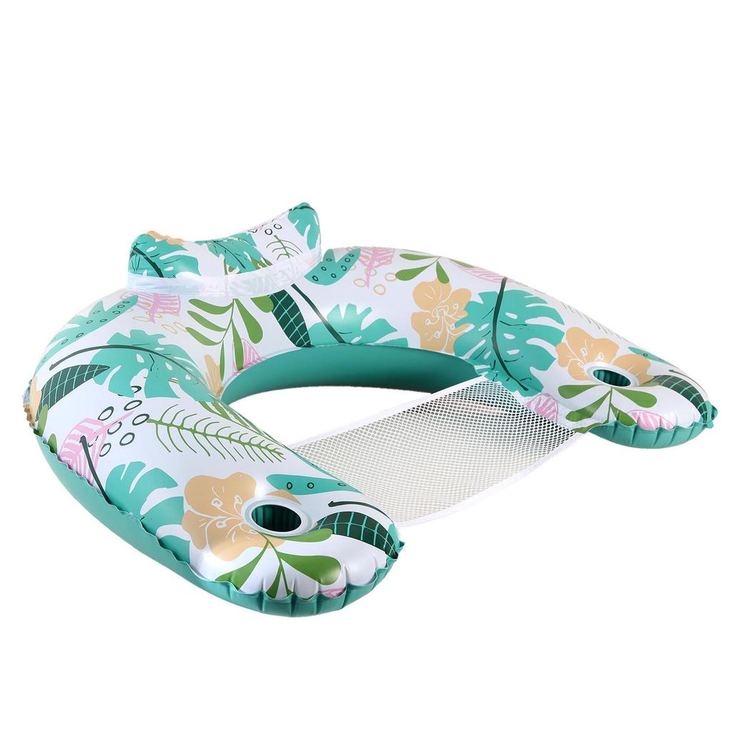 Foldable Adult Inflatable Water Lounge Chair with Net Bed