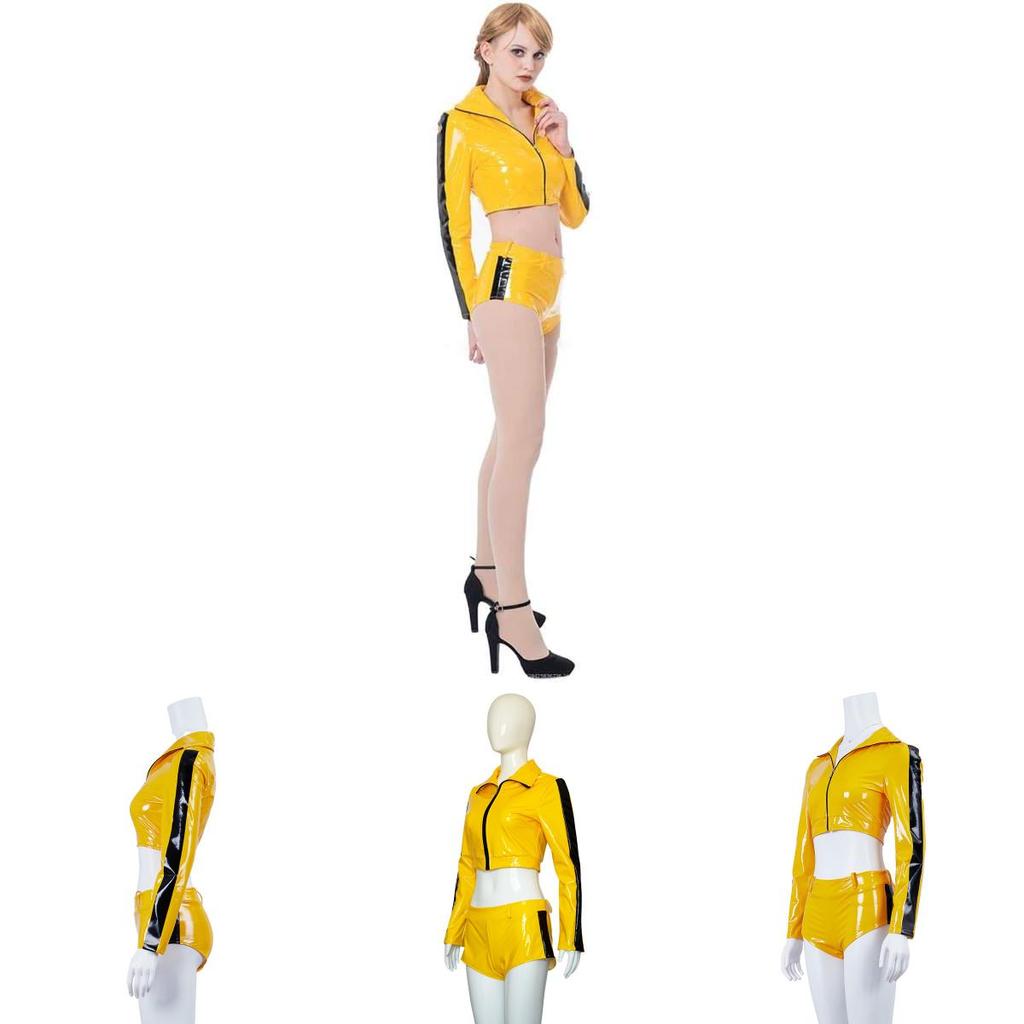 Tr Fabric Cosplay Suit For Women The Bride Yellow Costume For Game And Anime Roleplay