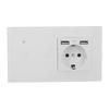 WiFi Smart Switch with Dual USB Concealed Wall Socket APP Voice Touch Control  Standard AC100‑