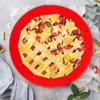 CARGEN Pie Crust Shield, Adjustable Pie Crust Covers for Edges of Pie Silicone Pie Crust Protectors when Baking Pie Baking Accessories 2 Pieces Red