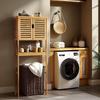 Bamboo Over The Toilet Storage Cabinet with Adjustable Shelf 68.9" H