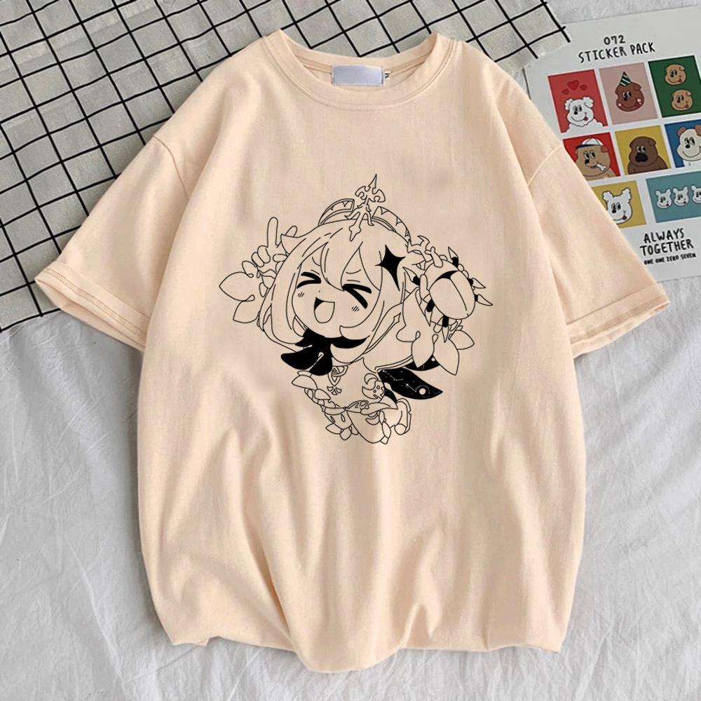 Genshin Impact t shirt female streetwear anime Graphic kawaii Psychedelic shirt University Pop Culture Psychedelic Punk Pastel