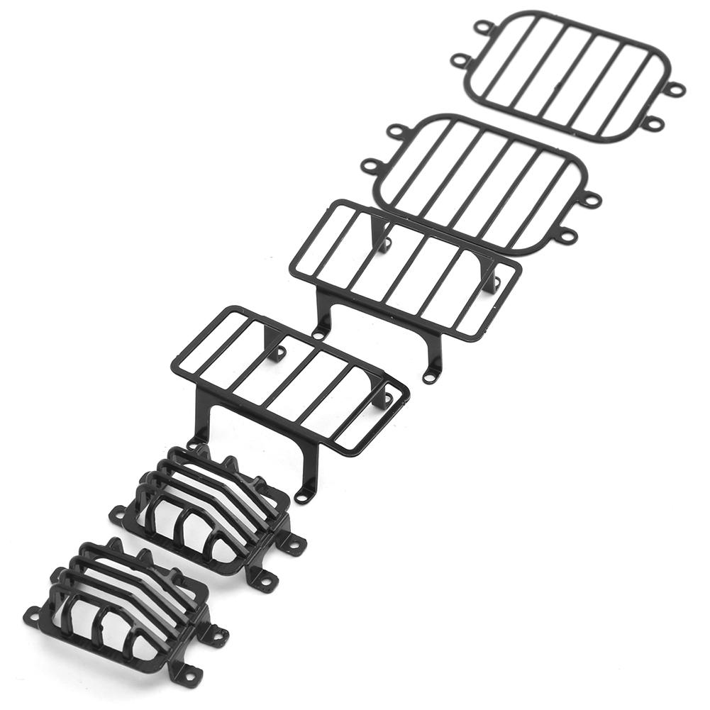 6pcs Set Headlight Cover Rear Side Lamp Guard Kit Fit for TRAXXAS TRX‑4 G500 TX‑6 G63 1 10 RC Car