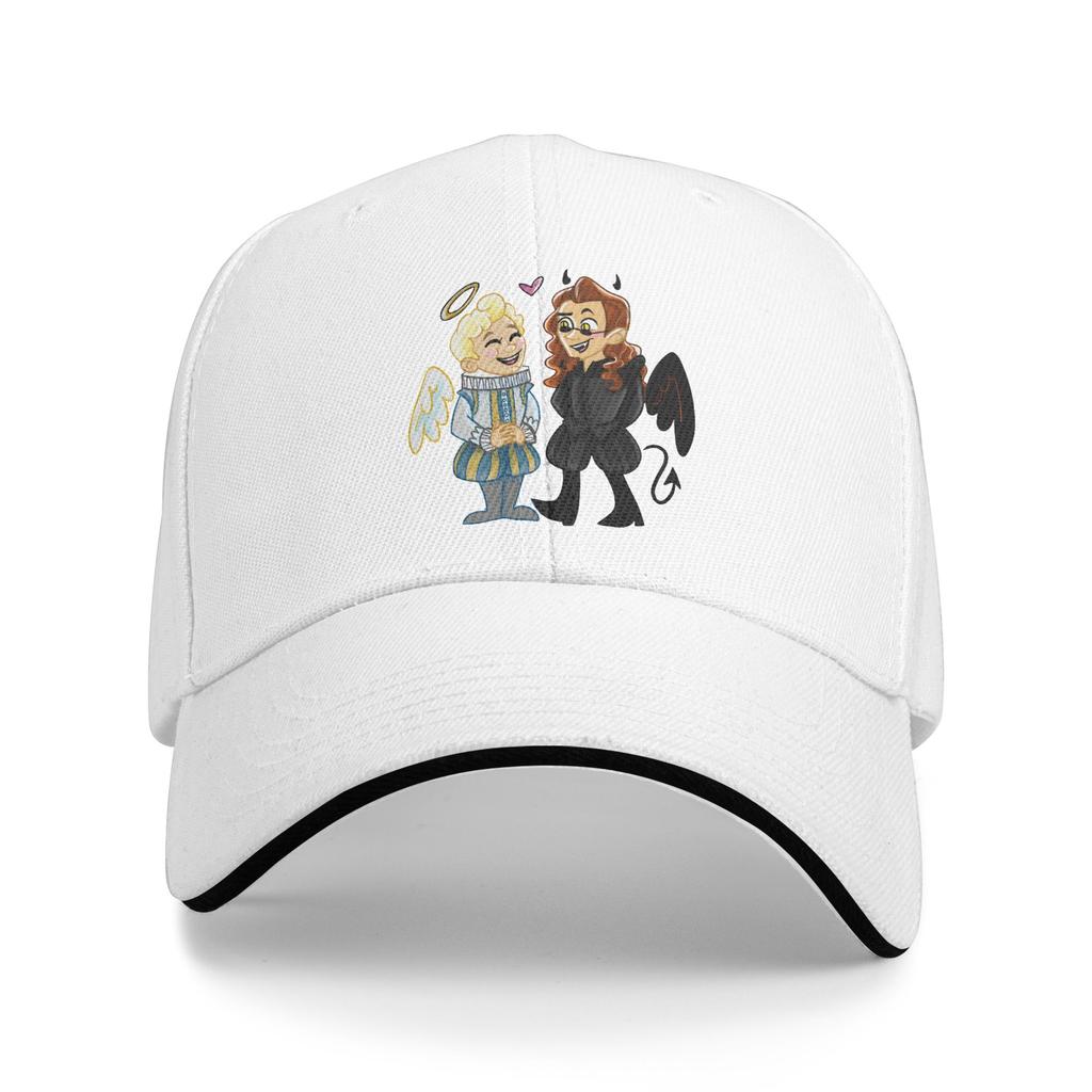 Good OUnisexs Baseball Caps Casual Ineffable Aziraphale Crowley Demon Angel Sandwich Hat for Unisex Women Polyester Hats Cap Outdoor