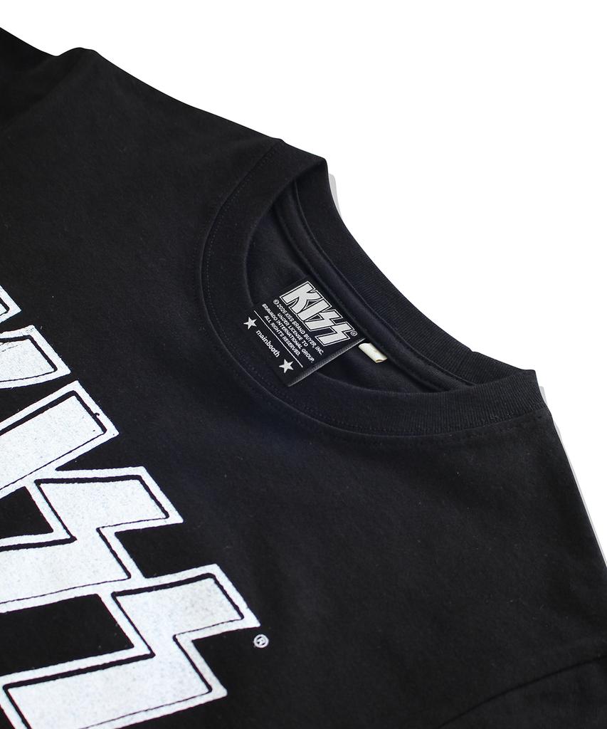 MAINBOOTH [Kiss] Women'S Vintage Rib T-Shirt (Black)