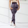 Quick-Dry Tie-Dye Crisscross Waist Yoga Pants - High-Elastic, Peach Butt, Nine-Point Length