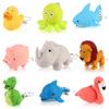 9 Stück Krankenschwester-Taschenlampe, Kinderkrankenschwester-Taschenlampe, Schlüsselanhänger mit Tier-Taschenlampe, Schlüsselanhänger, Delphin, Löwe, Flamingos, Dinosaurier, Hai, Nashorn