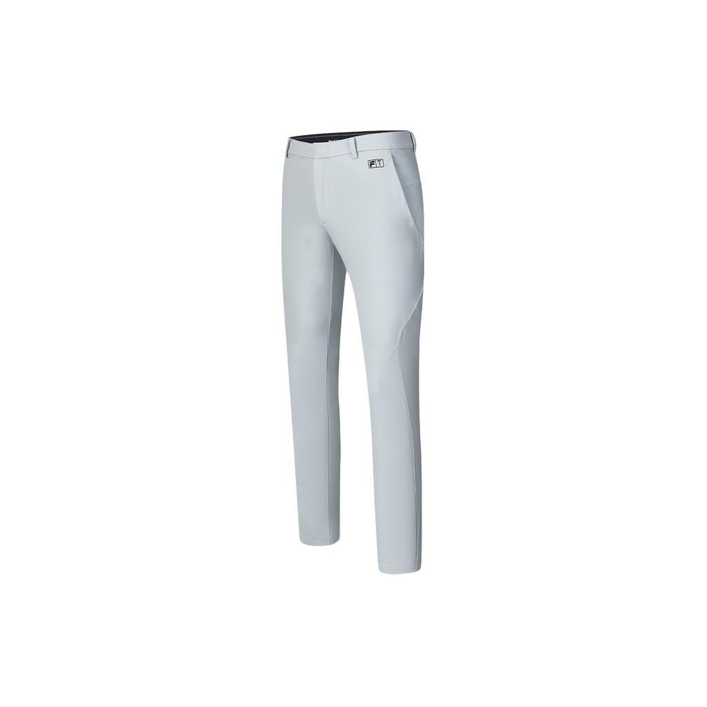 Fila Golf Series Solid Color Straight Leg Elite Knit Casual Pants Men Pants Fog-Gray-Blue A11M415601F-LB