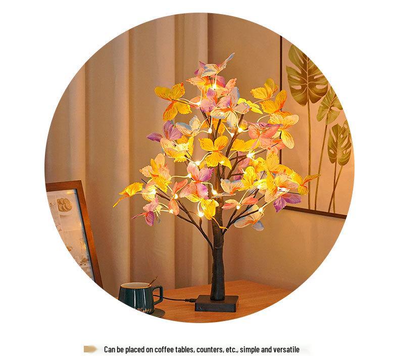 LED Birch Butterfly Tree Light - Colorful Christmas Ornament