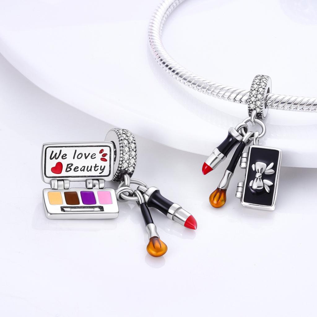 Copper Plated Fit Original Pandora Charms Mother'S Day Daughter Heart Beads Dangle Pendant Bracelet Necklace Diy Jewelry Gift