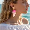 Creative Jelly Color Jellyfish Pendant Earrings For Women Vacation Style Starfish Acrylic Graduated Earring Beach Party Jewelry