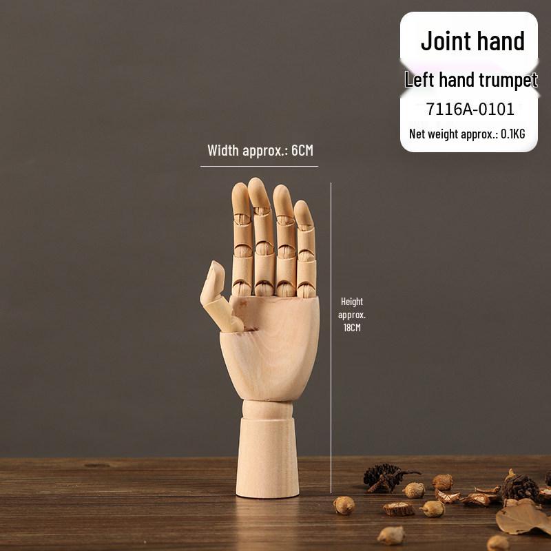 Nordic Style Handmade Wooden Jointed Model Figure Ornament