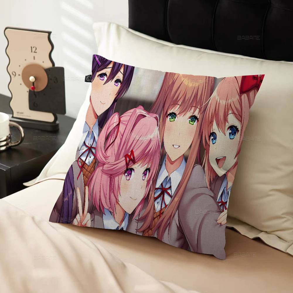 Game Doki D-Doki Literature C-Club Pillow Anime Pillow Sofa Bed Head Pillow Cover Cushion Cover 45X45 Cm Fashion