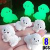 Luminous Cute Puppy Bichon Frise Pequenos Ornamentos Centro de Carro Console Iluminação Decoração Universal Acessórios Interiores de Carros