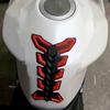 Motorcycle Oil Tank Stickers Car-styling 3D Carbon Fiber Motorcycle Tank Pad Tankpad Protector Sticker Fish Bone Style