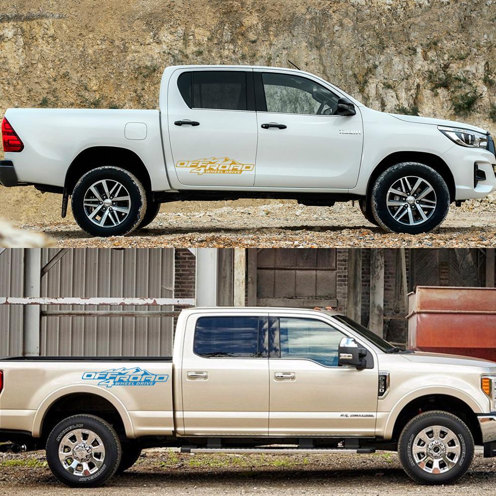 Car Side Sticker Off Road 4X4 For Ford Ranger Raptor Pickup Isuzu Dma Nissan NAVARA Toyota Hilux DIY AutoTuning Accessories