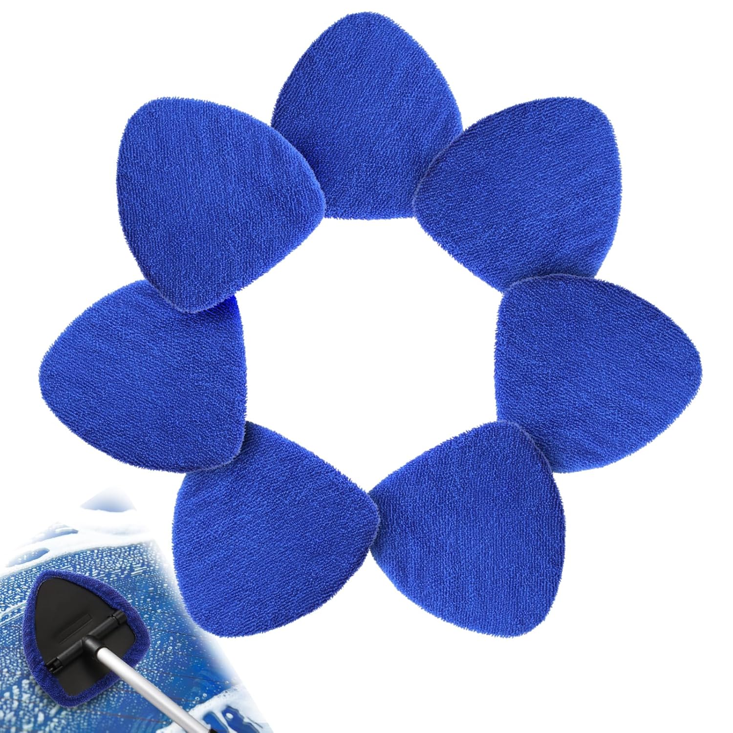 7 Pack Upgrade Car Windshield Cleaner Tool Bonnets, Microfiber Cloths For Ide Windshield Cleaning Tool Pads, Interior Windshield Cleaner Tool