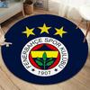 Fenerbahçe Sports Club Round Area Rug,Carpet Rug for Living Room Bedroom Sofa Playroom Decor,Non-slip Floor Mat