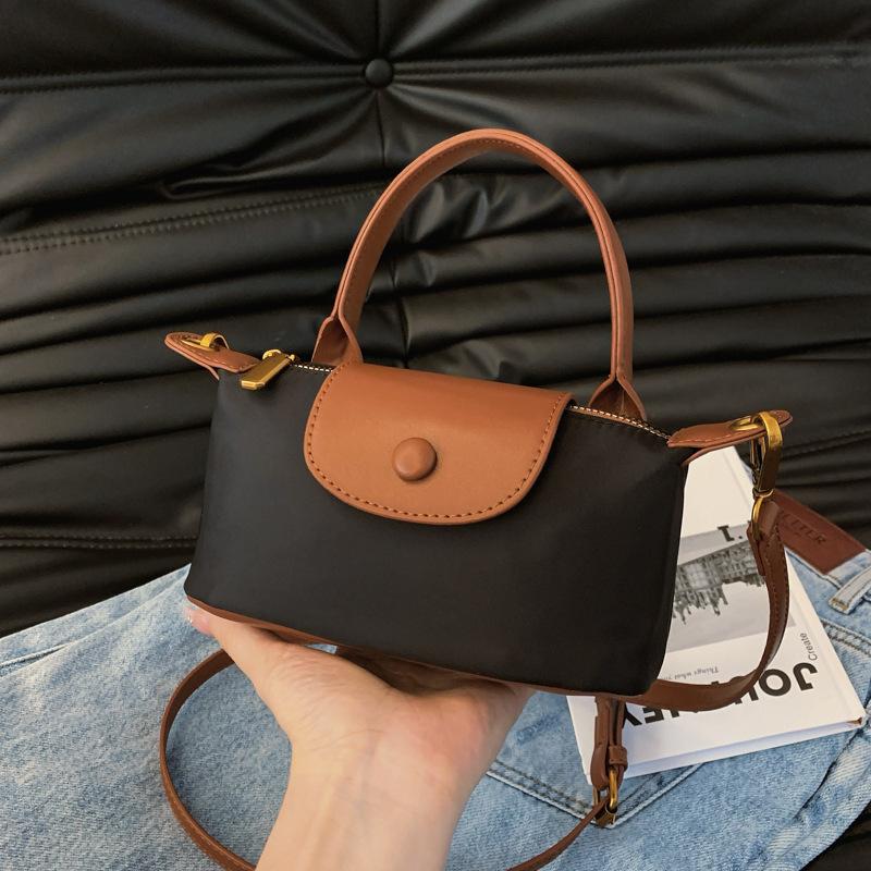 Neue Mini-Longxiang-Tasche mit kurzem Griff und einer Schulter für Damen, kleine Umhängetasche aus wasserdichtem Nylongewebe für Pendler