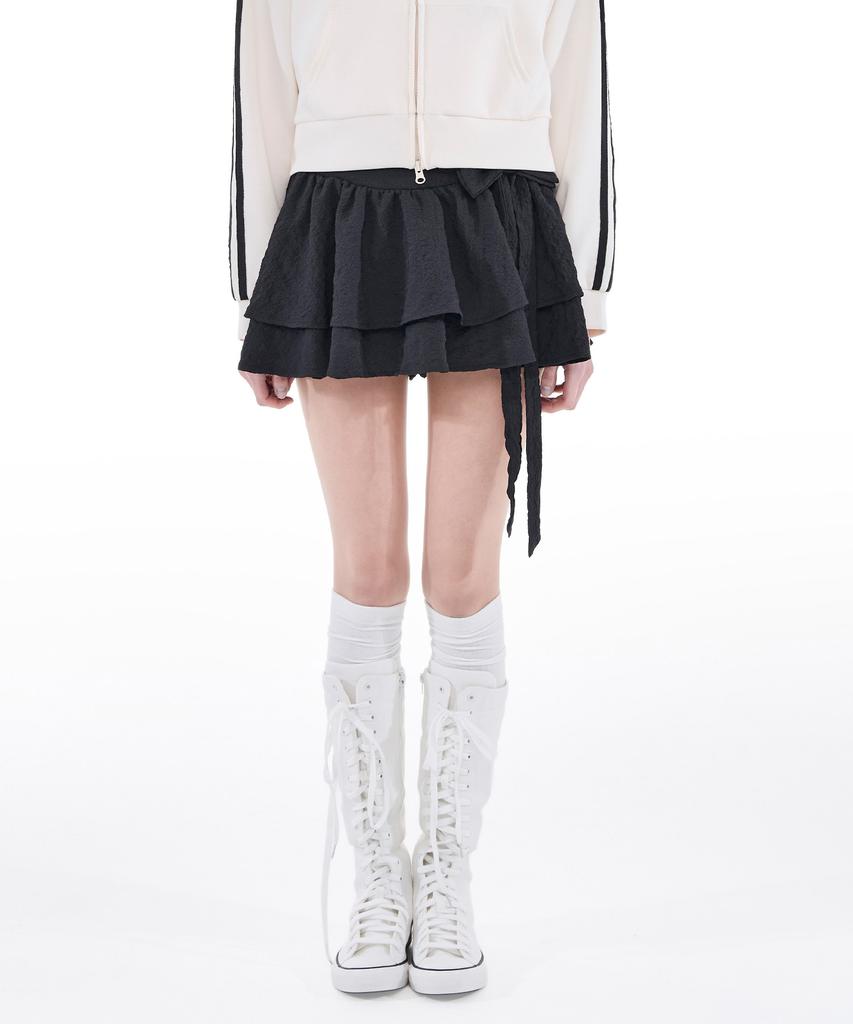 Alkialka Jacquard Mini Skirt (Black)