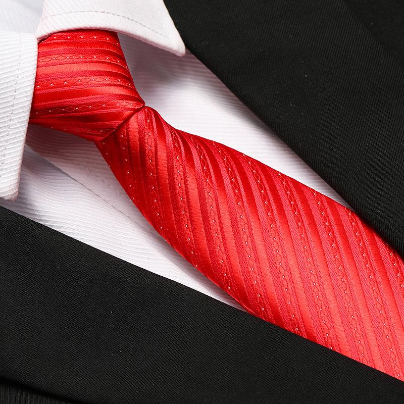 Men'S Formal Wedding Business Tie 8Cm Groom Wedding Banquet Burgundy Tie Hand Zipper Men And Women
