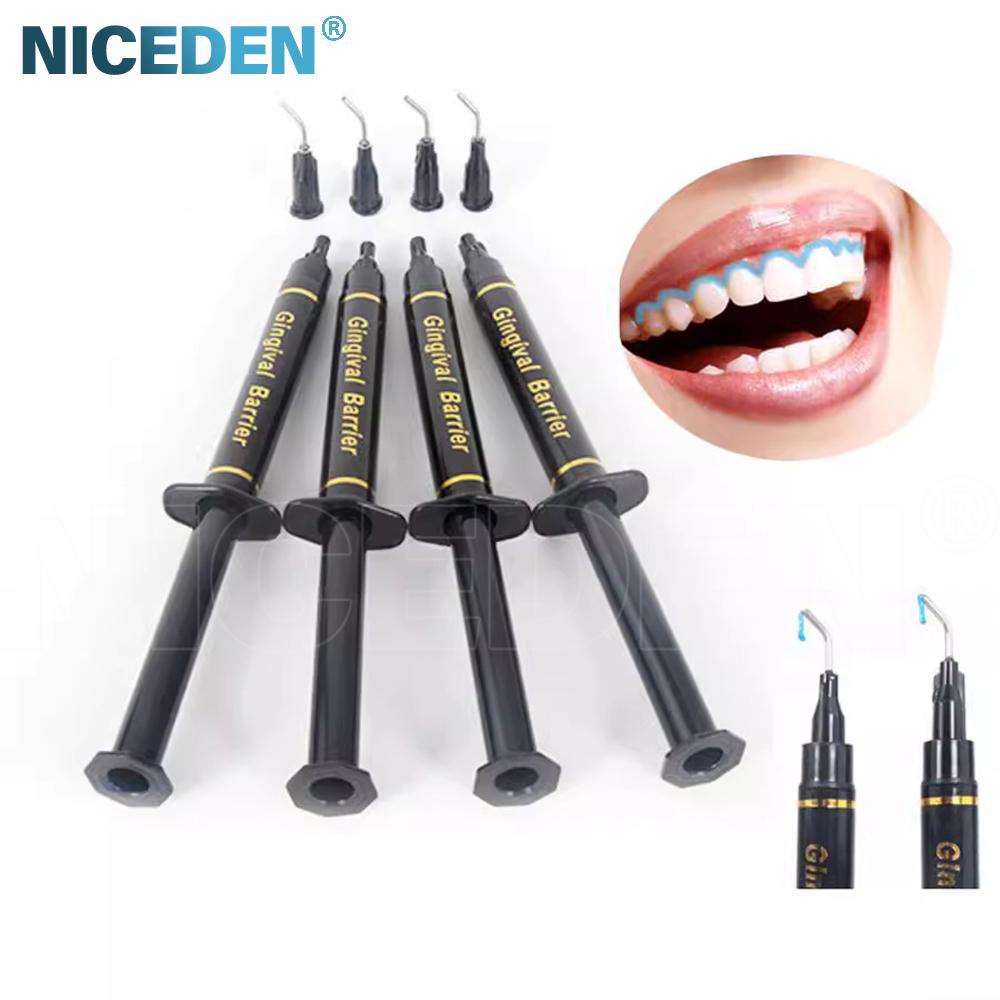 1.5/2.5/3Ml Seringa dentara Gel de protectie pentru gingii Clinica Bariera gingivala Ingrijire profesionala pentru albirea dintilor Bariera gingivala