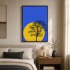 Abstract Wall Art Landscape Tree Sun Moon Silhouette Canvas Painting Modern Style Poster Prints for Living Room Wall Decor