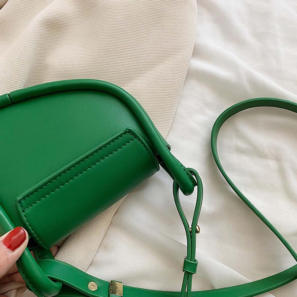 Female Woman Casual Shoulder Bag PU Leather for Shopping Dating, Commuting Green